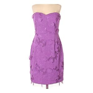 COPY - BcbgMaxAzria strapless purple lace dress